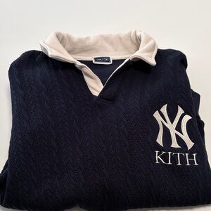 Kith Navy and Cream Crewneck Sweater